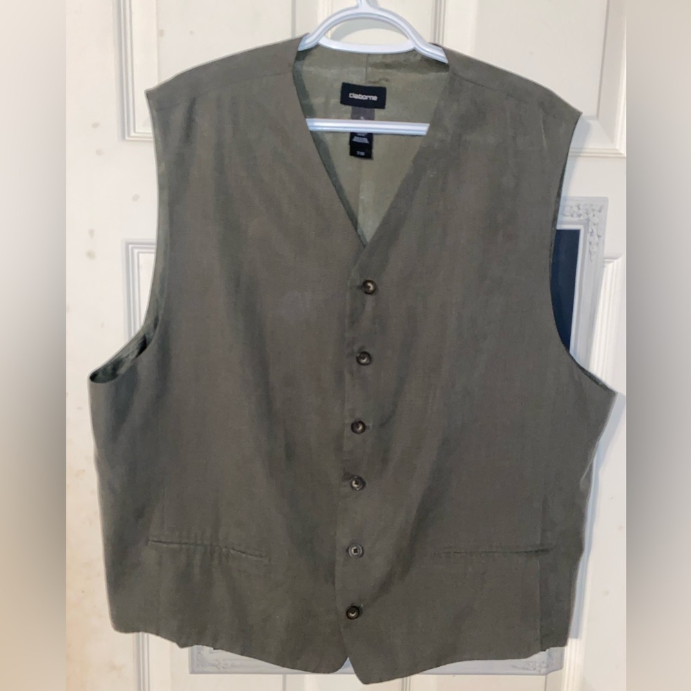 Claiborne - Olive Vest (Size: XL)
